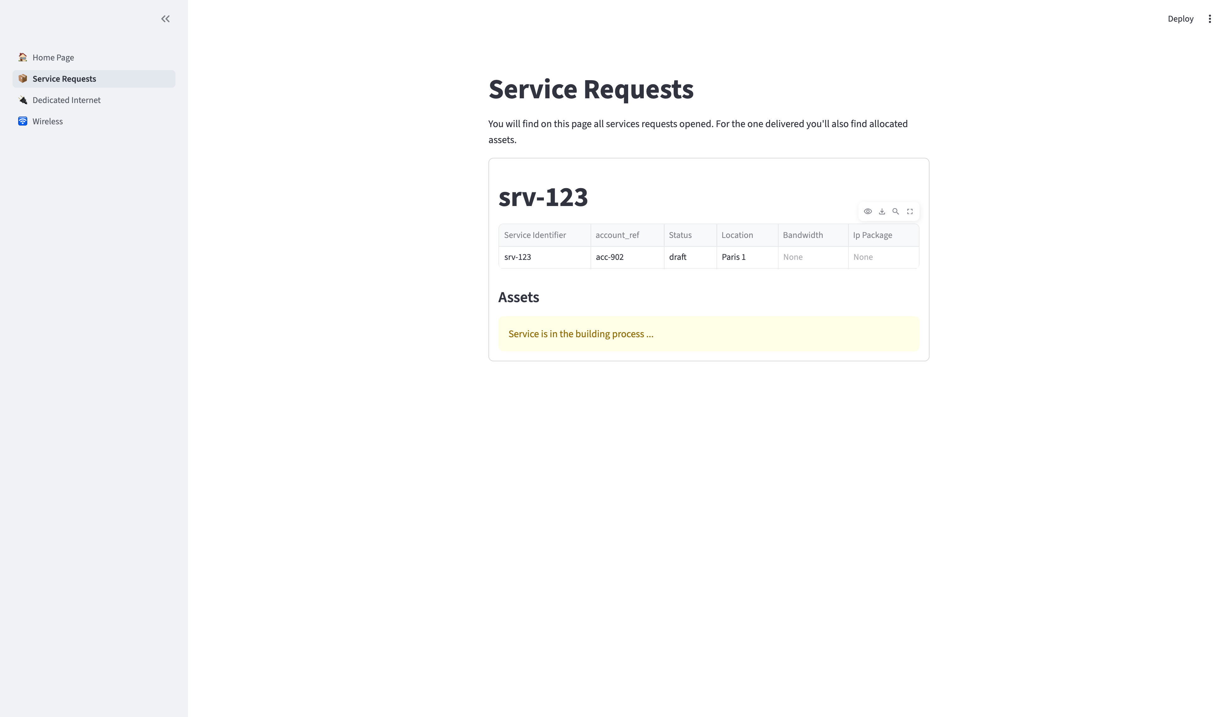 Service Requests